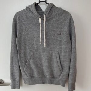 FIGS Heather Gray Pullover Hoodie with Contrast Drawstrings